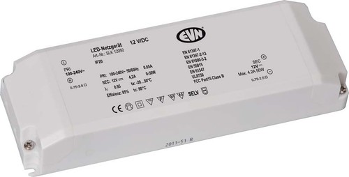 EVN Lichttechnik LED-Netzgerät 12VDC 1-50 Watt SLK 120 50