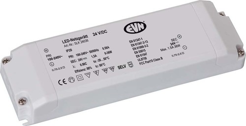 EVN Lichttechnik LED-Netzgerät 24VDC 1-36 Watt SLK 240 36