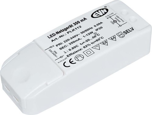 EVN Lichttechnik LED-Netzgerät 350mA 1-12 Watt PLK 112