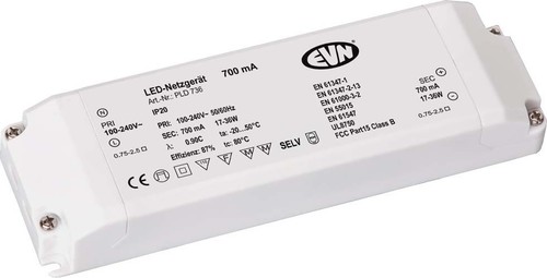 EVN Lichttechnik LED-Netzgerät 700mA 17-36 Watt dim PLD 736