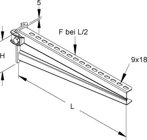 Rico Ausleger 600mm 5,0kN 16B8-600-W