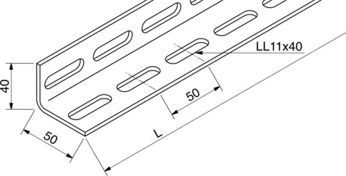 Rico Montagewinkel L40x50 gelocht 16F4-4500-A