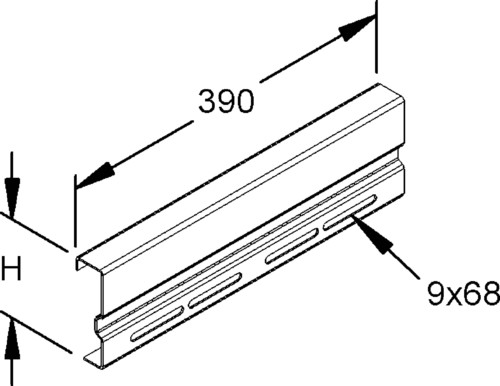 Rico Stoßverbinder 390mm lang 163C9-A