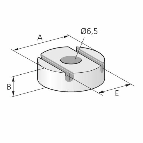 Pflitsch Montagescheibe D=20x6mm GK MS 2x3