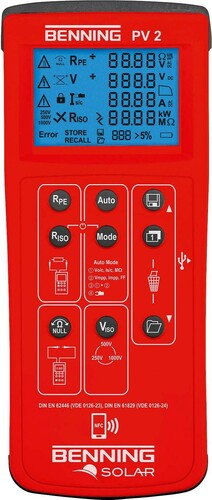 Benning PV-Installationstester Kennlinienmessgerät PV 2
