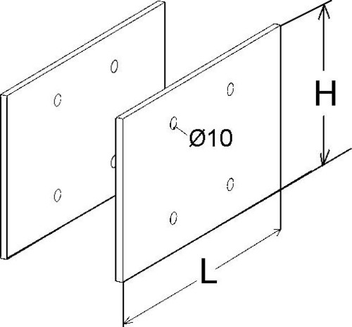 Niedax GFK-Stoßverbinder ULGH 150 (1Paar)