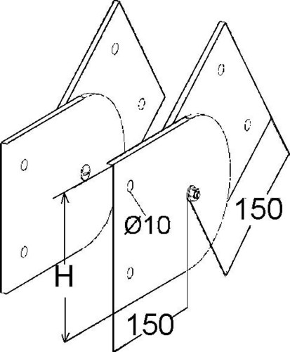 Niedax GFK-Gelenkverbinder ULGV 150 (1Paar)