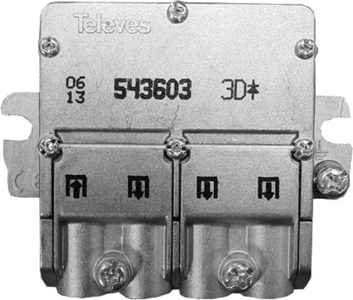 Televes Easy-F Verteiler 3-fach 5-2400 MHz VD: 8 dB EFV3N