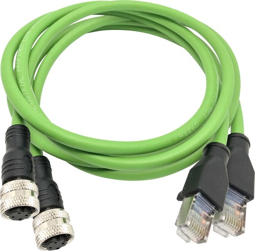 TREND Networks Adapterkabel 1m PROFINET RJ45-St/M12-Bu D-kod AdapterRJ45-M12-D