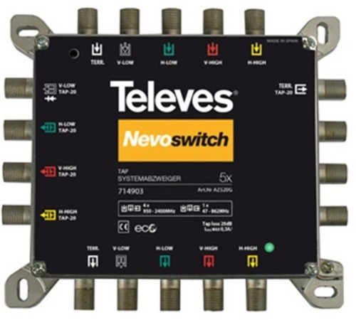 Televes Abzweiger 5-fach Guß 20dB NEVO AZS520G