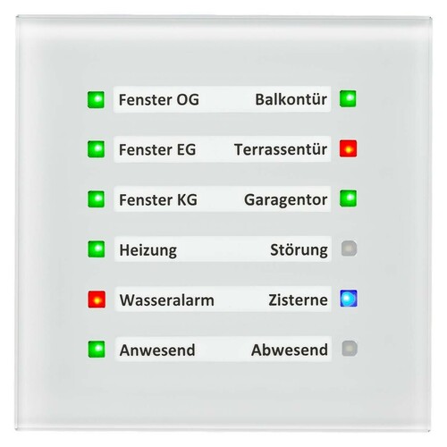 MDT technologies Glas LED Anzeige LED Anzeige, weiß SCN-GLED1W.01