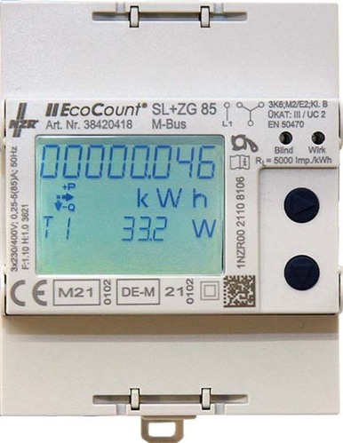 NZR Elektr.Hutschienenzähler SL+ ZG 85A M-Bus 38420418