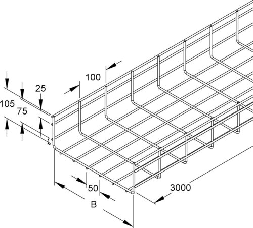 Niedax Gitterrinne 105x100x3000mm MT 105.100 E3