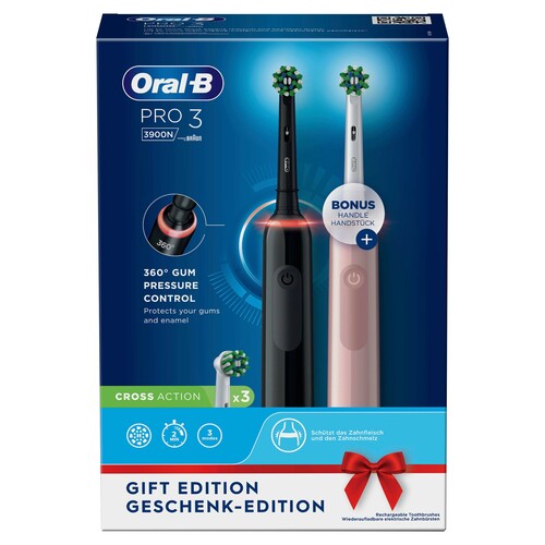 ORAL-B Oral-B Zahnbürste m.2.Handstück Pro 3 3900N +2.Hands