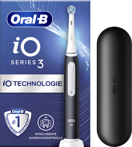 ORAL-B Oral-B Zahnbürste+Etui Magnet-Technologie iO Series 3 schwarz +Etui