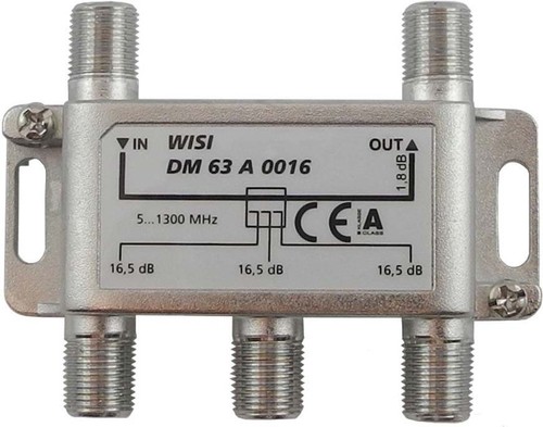 Wisi Abzweiger 3-fach 5-1300MHz,16dB Cl.A DM 63 A 0016