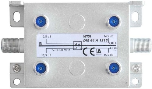 Wisi Abzweiger 4-fach 5-1300MHz12,5-15,5dB DM 64 A 1316