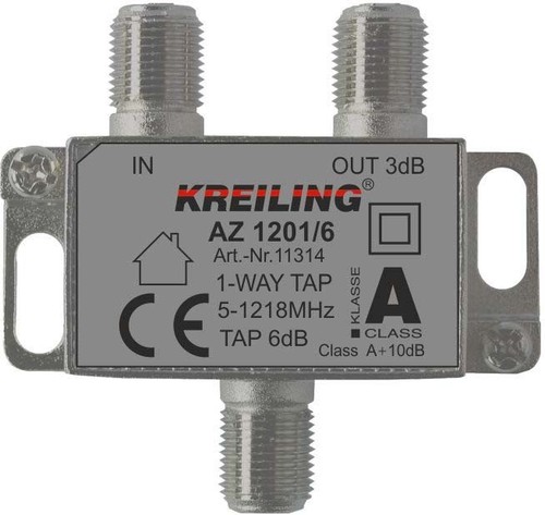 Kreiling Tech. F-Abzweiger 1-fach ch 5-1200 MHz 6dB AZ 1201/6