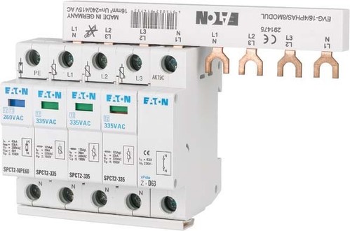 Eaton Überspannungsableiter steckbar, 3p+N/BB SPCT2-335-3+NPE/BB