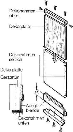 Liebherr MDA Dekorrahmen-Satz aluminium 991083100