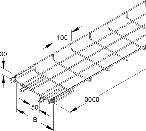 Niedax Gitterrinne 30x300x3000mm, CITO MTC 30.300 E3