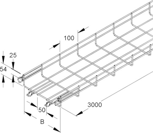 Niedax Gitterrinne 54x300x3000mm, CITO MTC 54.300 E4