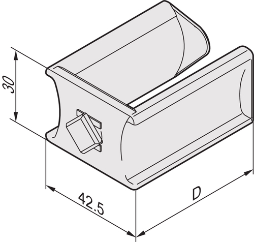 Schroff Kabelführung geklipst 60239021 (VE4)