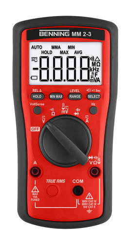 Benning Trms Digital-Multimeter 1000V AC/DC MM 2-3