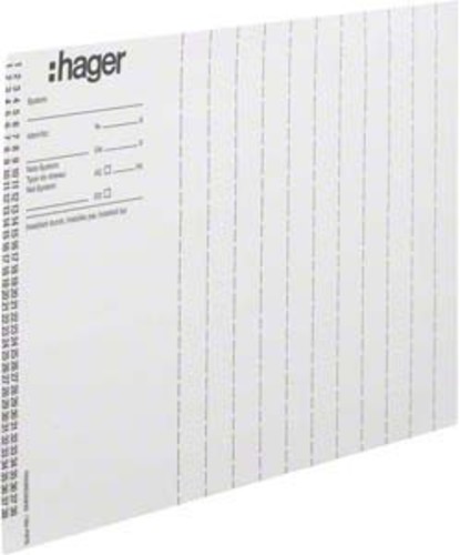 Hager Beschriftungsbögen,uniZ ZZ90B (VE10)