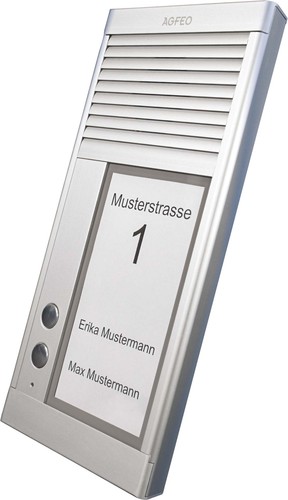 Agfeo Türsprechstelle 2Klingel aluminium IP33 DoorSpeak 2