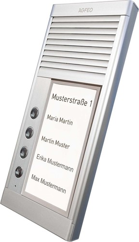 Agfeo Türsprechstelle 4Klingel aluminium IP33 DoorSpeak 4