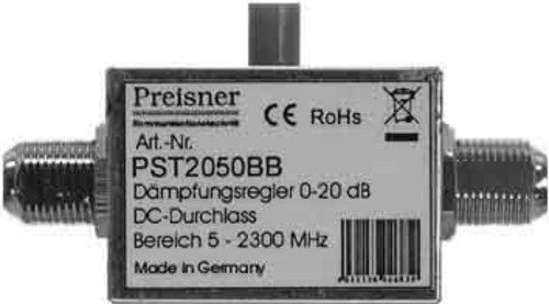 Televes Pegelsteller 20dB Bu/Bu, 5-2200MHz, DC PST 2050 BB