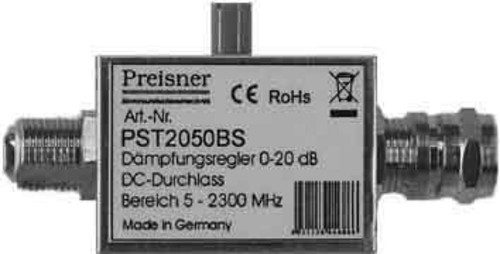 Televes Pegelsteller 20dB Bu/St, 5-2200MHz, DC PST 2050 BS