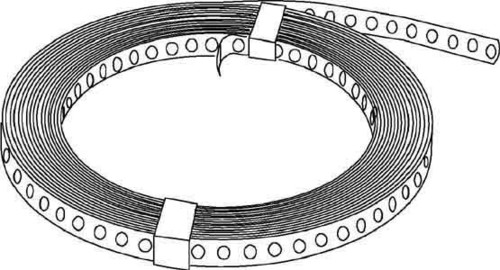 HKL Montageband 10m Rolle gelocht PVC isol. schwarz 1518/14 (VE10m)