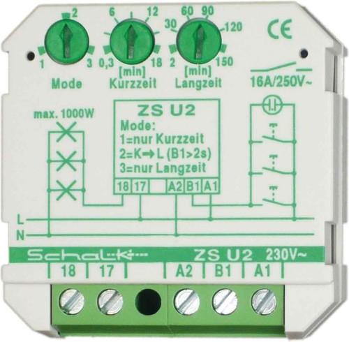 Schalk Lichtzeit-Impulsschalter m.3 Modi 1S 16A ZS U2