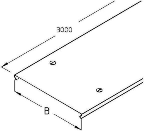 PohlCon (Puk) Installationsrinnendeckel mit Riegel RIDR 10S