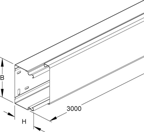 Niedax LS-Rechteckkanal Unterteil+Deckel LLK 60.100/3 E3