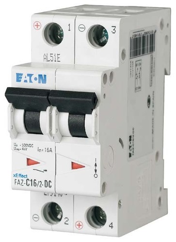 Eaton Leitungsschutzschalter C 4A DC, 2p FAZ-C4/2-DC