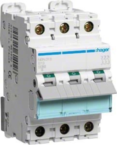 Hager Leitungsschutzschalter 3pol.,B-13A,10kA,3M NBN313