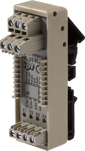 Ipf Electronic Logikmodul,UND,4-fach DC,pnp,no,Klemmen VL250100