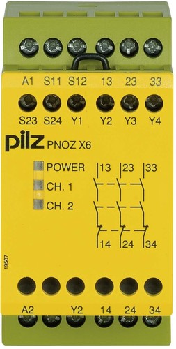 Pilz Not-Aus-Schaltgerät 24VAC 24VDC 3n/o PNOZ X6 #774729