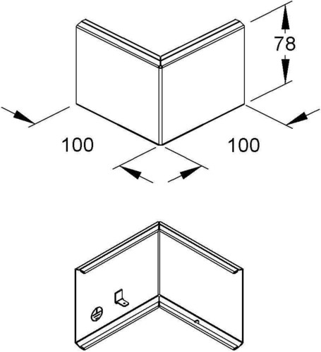 Niedax Gerätekanal-Eckeinsatz GKE 78/100 W