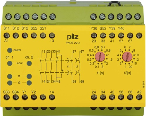 Pilz Not-Aus-Schaltgerät 24DC 3n/o 1n/c 2n/ot PNOZ 2VQ #774013