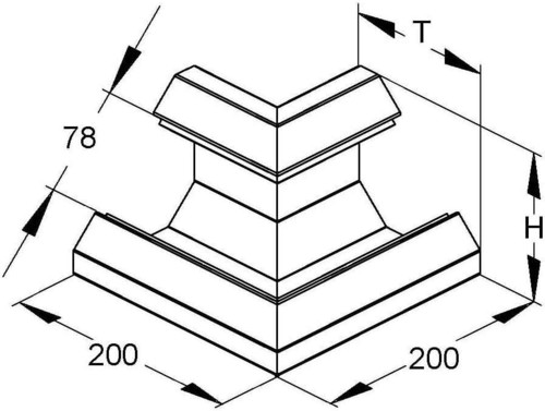 Niedax Pultkanal Außeneck PLA 120-78 S