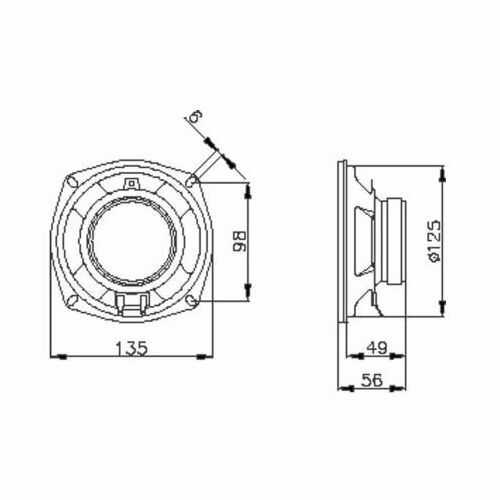 WHD Lautsprecher-Chassis 2-Wege,8Ohm PM135/2-8