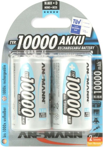 Ansmann Akku Mono NiMH D 10000mAh 5030642 VE2 Bli