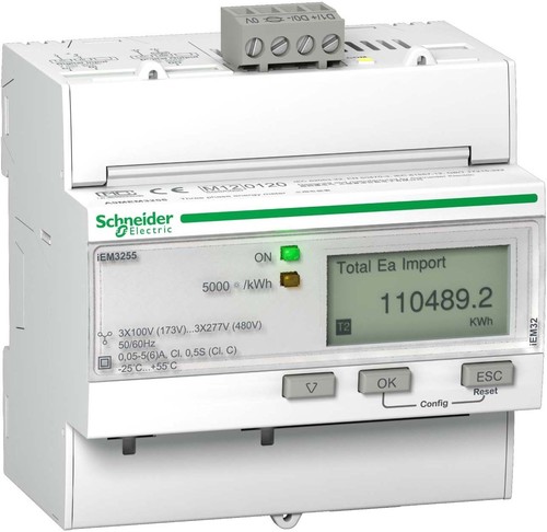 Schneider Electric Energiezähler IEM3255 3P+N 5A Modbus Mid A9MEM3255