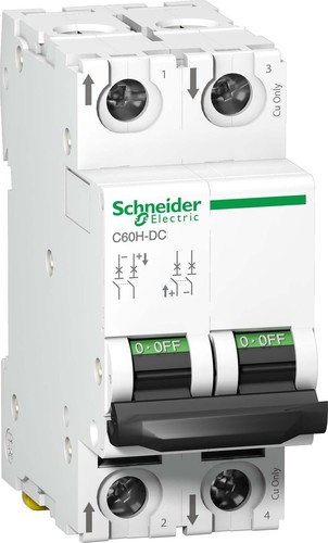 Schneider Electric LS-Schalter 2P 4A C C60H-DC A9N61524