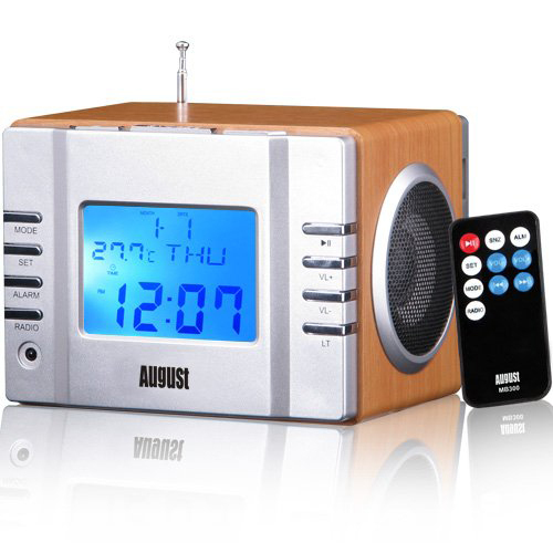 August Uhrenradio USB,SD MB300 br