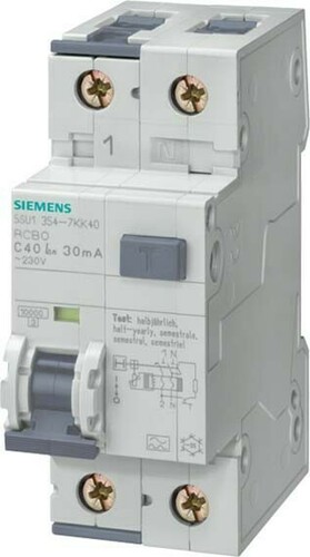 Siemens Dig.Industr. FI/LS-Schalter Typ F, 30mA, B40 5SU1354-3KK40